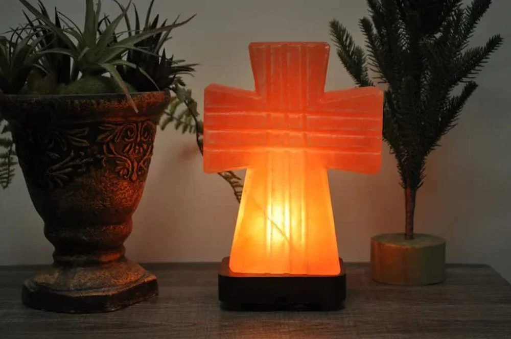 Holy cross salt lamp