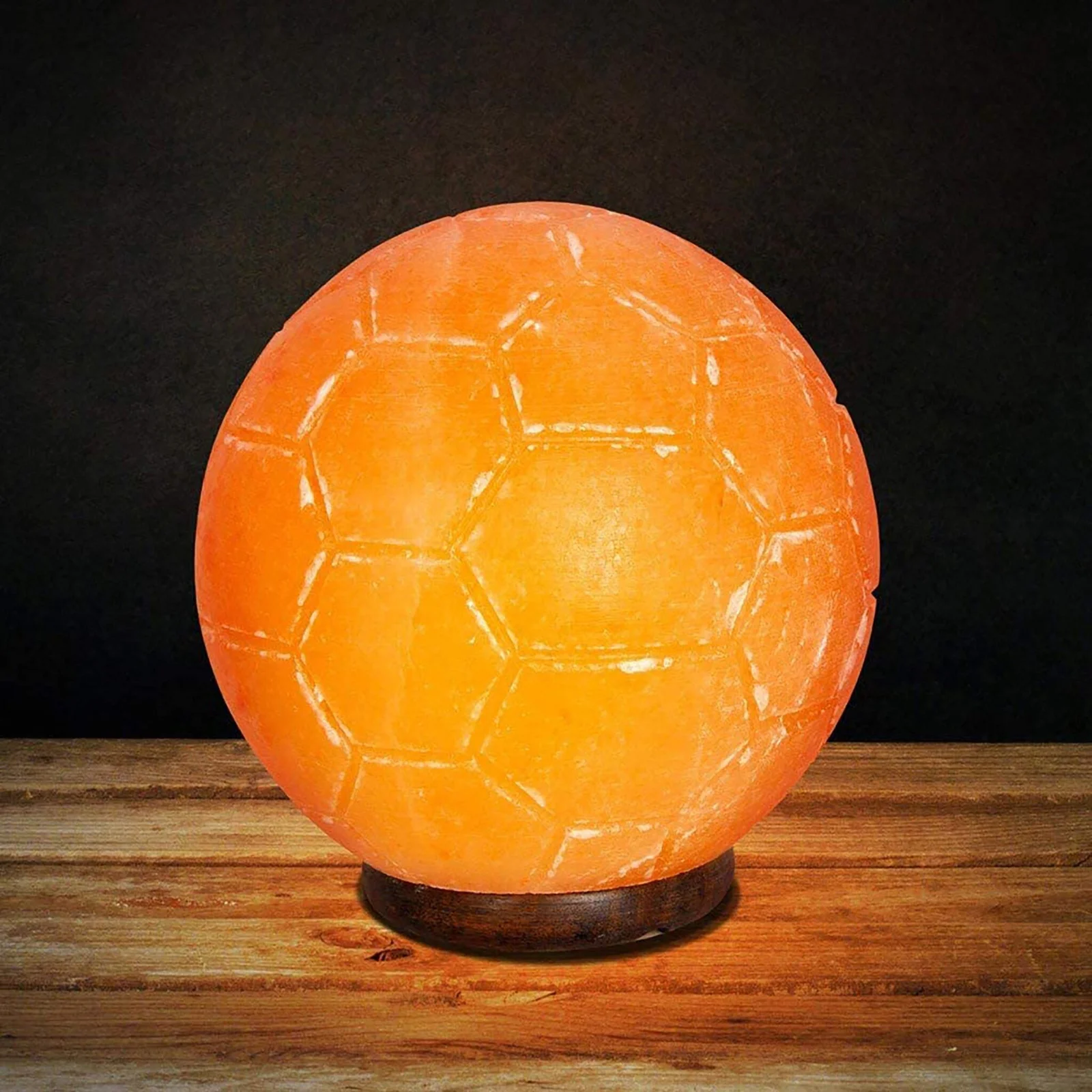 Soccer salt lamp